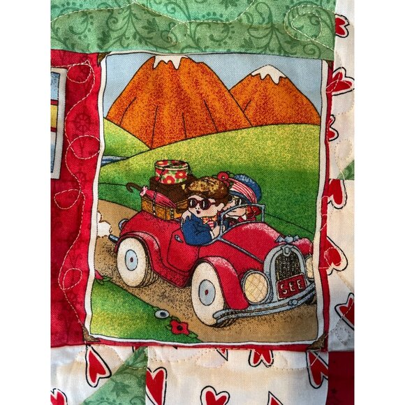 Child’s Quilt Jesus Loves Annie Grace Machine Embroidered Cotton Handmade - Picture 6 of 8